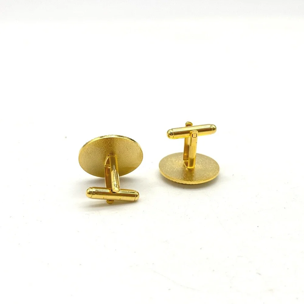 Ecumenical Patriarchate Enamel Cufflinks Gold Tone Religious Orthodox Jewelry